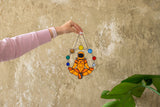 Astronaut in planets Space Yoga Stained glass Sun Catcher
