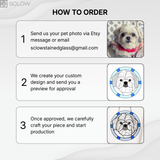 Custom Stained Glass Pet Suncatcher from Photo – Personalized Dog or Cat Gift