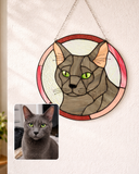Stained Glass Cat Portrait from Your Photo
