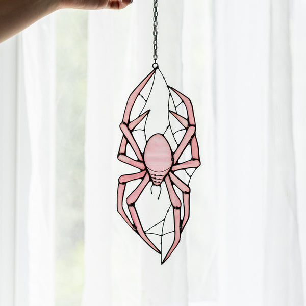 Pink Spider Suncatcher