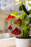 Stained Glass Mushrooms Plant Stakes, Shelf Table Decoration