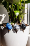 Snail Stained Glass Pot Plant Decor