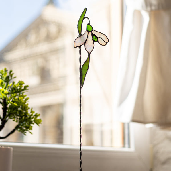 Stained Glass Snowdrop Planter