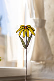 Black-eyed Susan Glass Art Stand