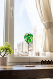 Monstera Stained Glass Planter