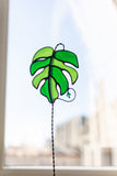 Monstera Stained Glass Planter