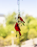 Cardinals Stained Glass Suncatcher – Birds Window Décor