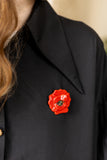 Flower Brooch – Red Poppy