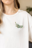Laurel Branch Brooch. Stained Glass Broach