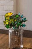 Monstera Stained Glass Planter