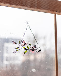 Sakura Twig Branch Stained Glass
