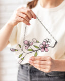 Sakura Twig Branch Stained Glass