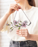 Sakura Twig Branch Stained Glass