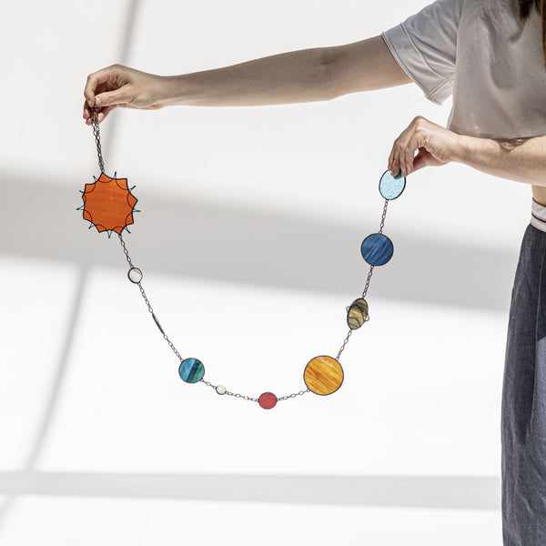 Stained Glass Planets Suncatcher