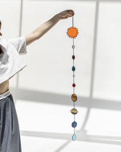 Stained Glass Planets Suncatcher
