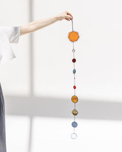 Stained Glass Planets Suncatcher