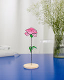 Pink Stained Glass Carnation – Spring Decor, Mother's Day Gift