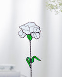 Pink Stained Glass Carnation – Spring Decor, Mother's Day Gift