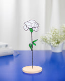 Pink Stained Glass Carnation – Spring Decor, Mother's Day Gift