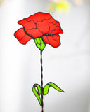 Pink Stained Glass Carnation – Spring Decor, Mother's Day Gift