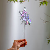 Stained Glass Flower on a Steam Home Garden Decor
