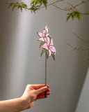 Stained Glass Flower on a Steam Home Garden Decor
