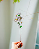 Stained Glass Echinacea – Freestanding Glass Flower Decor, Spring Gift for Women, Table or Windowsill Accent