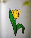 Tulip Sculpture – Stained Glass Floral Decor for Shelf or Window, Gift for Her, Birth flower