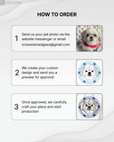 Stained Glass Dog Portrait from Your Photo