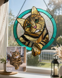 Stained Glass Cat Portrait from Your Photo
