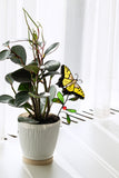 Stained Glass Butterfly Plant Decor