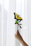Stained Glass Butterfly Planter