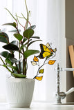 Stained Glass Butterfly Planter