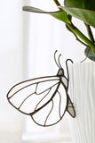White Butterfly Flower Pot Clip