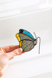Stained Glass Butterfly Plant Clip