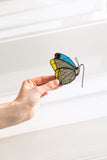 Stained Glass Butterfly Plant Clip
