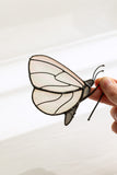 White Butterfly Flower Pot Clip