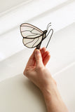 White Butterfly Flower Pot Clip