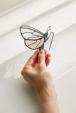 White Butterfly Flower Pot Clip