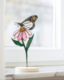 Stained Glass Butterfly Planter