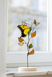 Stained Glass Butterfly Planter