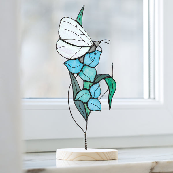Stained Glass Butterfly Planter