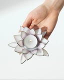 White Candle Holder Lotus | Tea Light Holder