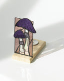 Purple Mushrooms Candle Holder