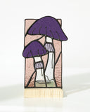 Purple Mushrooms Candle Holder