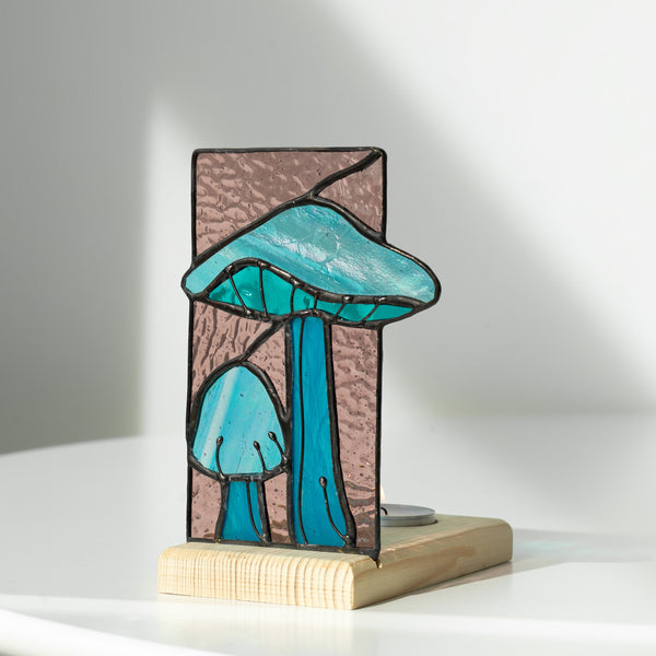 Blue Mushrooms Panel 