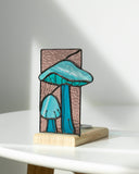 Blue Mushrooms Panel 