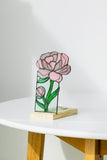Calla Lily Stained Glass Candle Holder, Botanical Tealight Decor Flower