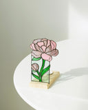 Calla Lily Stained Glass Candle Holder, Botanical Tealight Decor Flower
