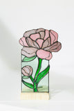 Calla Lily Stained Glass Candle Holder, Botanical Tealight Decor Flower